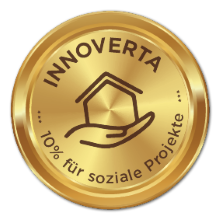Die Firma INNOVERTA als Immobilienmakler und Unternehmensmakler aus Memmingen im Allgaeu unterstuetzt aus jedem Immobilienverkauf oder Unternehmensverkauf ein soziales Projekt durch eine Spende.